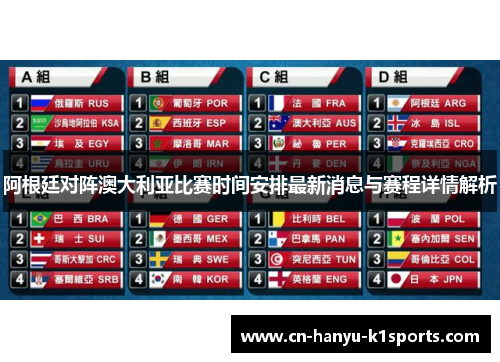 阿根廷对阵澳大利亚比赛时间安排最新消息与赛程详情解析