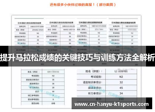 提升马拉松成绩的关键技巧与训练方法全解析
